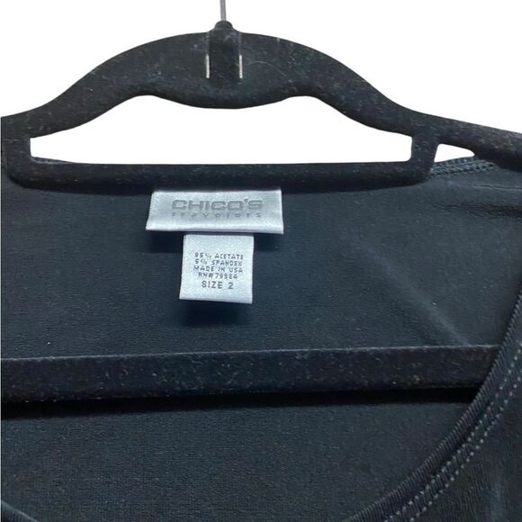 Chicos size large black dressy top excellent condition see pics - Picture 2 of 2